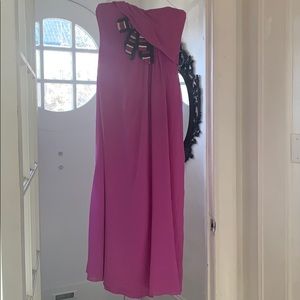 Carolina Herrera Lavendar strapless gown